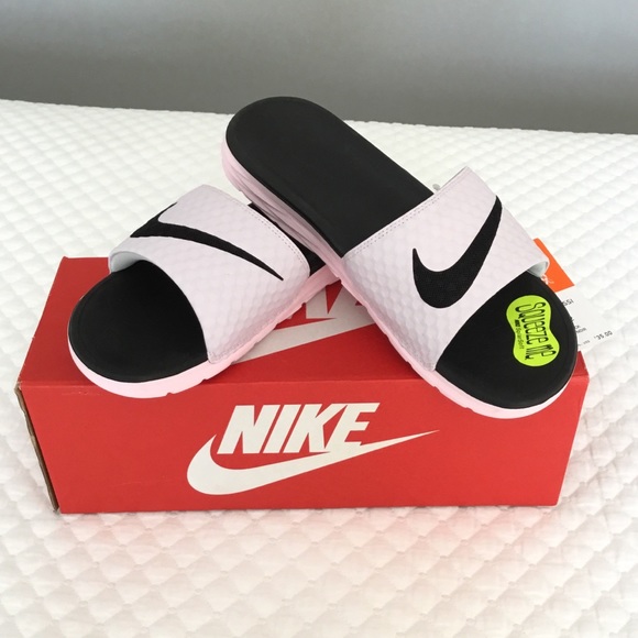 Nike Shoes - Nike Benassi Arctic Pink and Black Slides